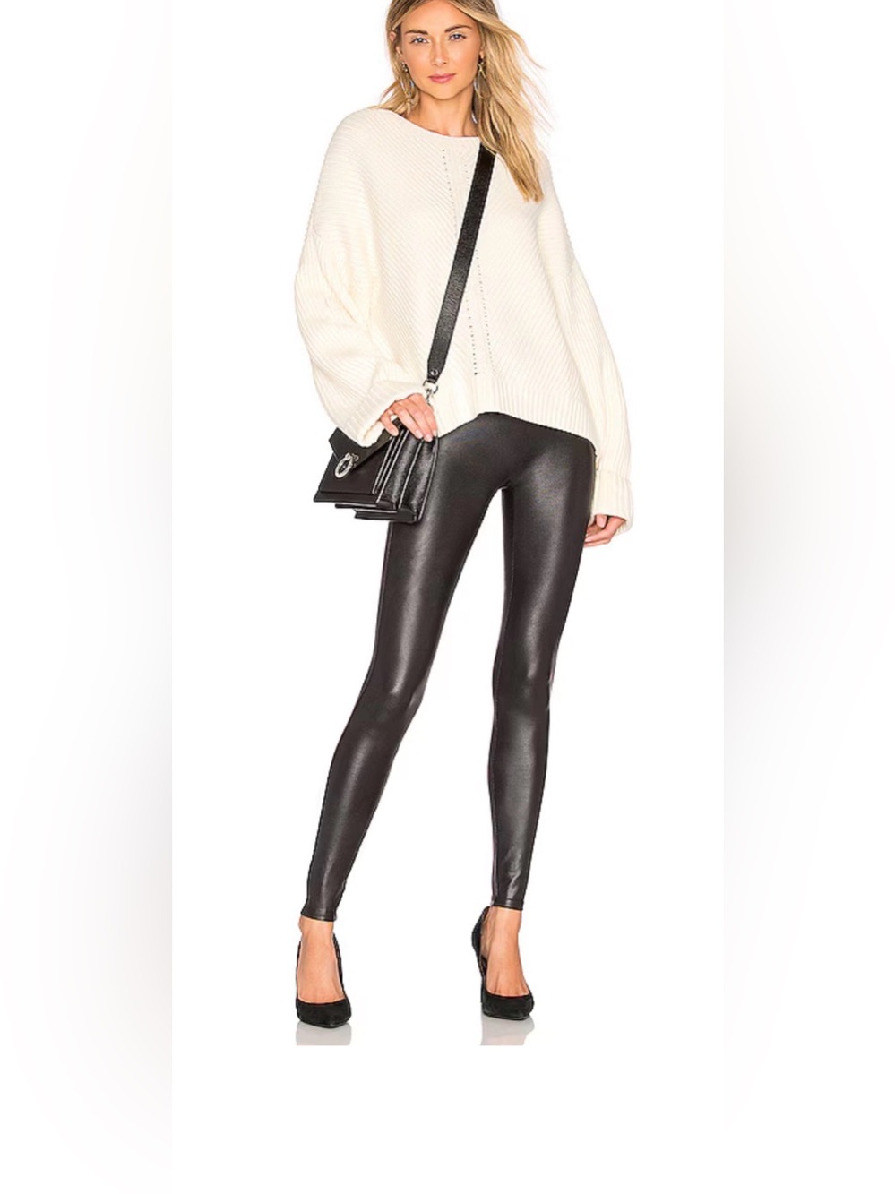 SPANX FAUX LEATHER LEGGINGS